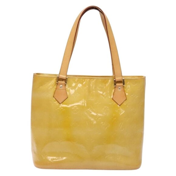 LOUIS VUITTON Monogram Vernis Houston Hand Bag Beige - Picture 1 of 15